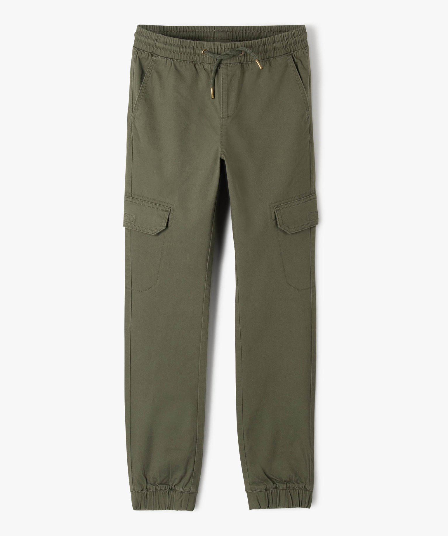 Pantalon en toile coupe jogger Garçon kaki | GEMO