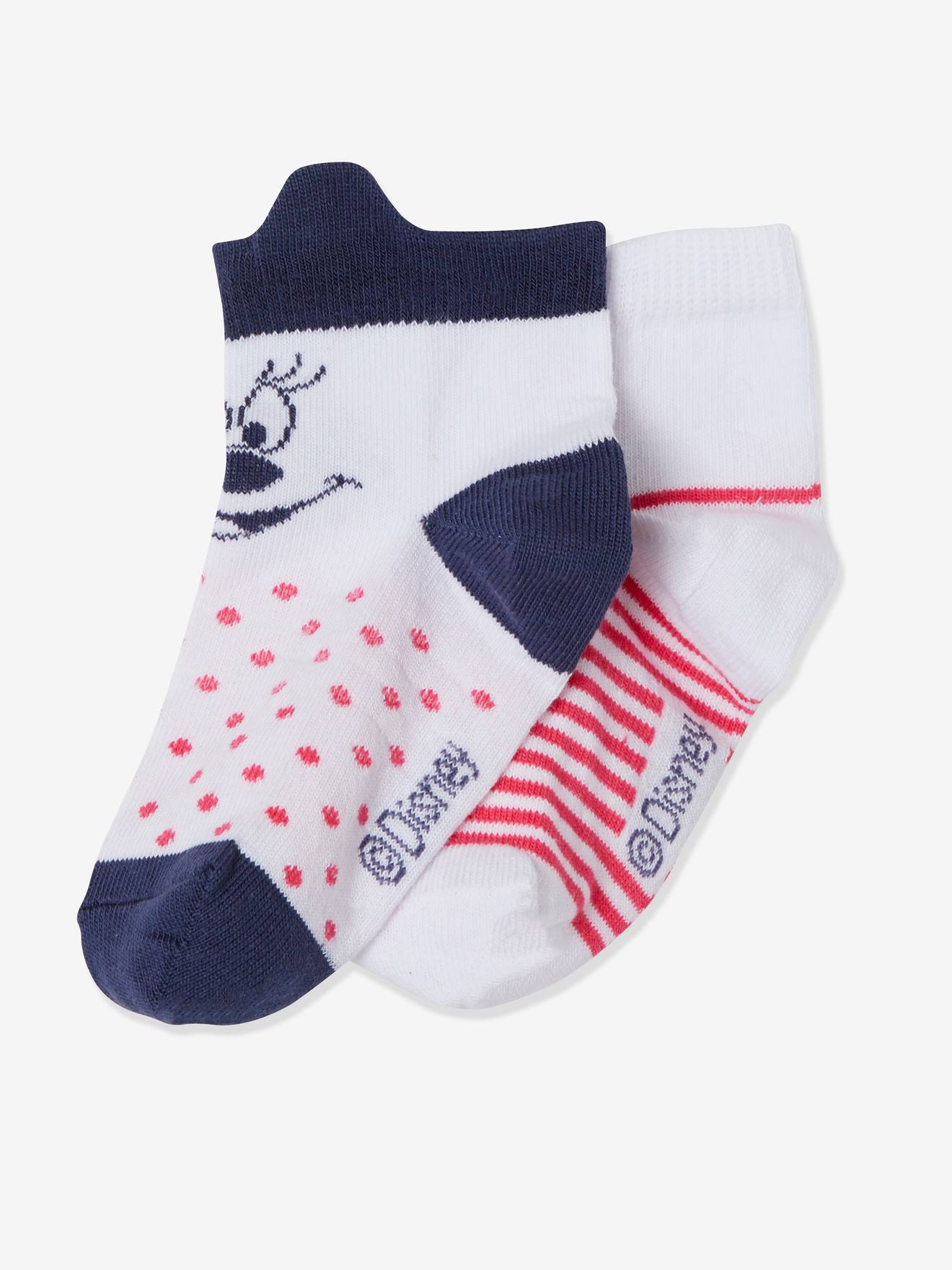Lot de 2 paires de mi-chaussettes DS Minnie et Figaro® blanc