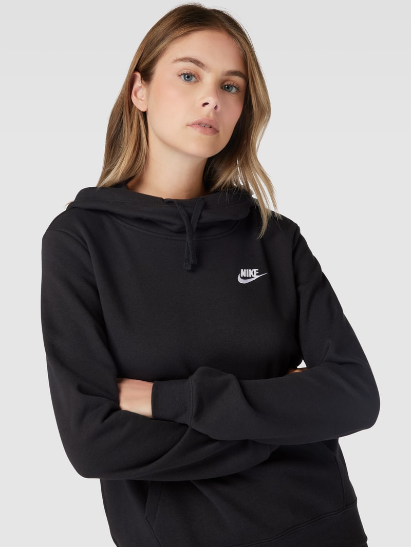 Hoodie mit Känguru-Tasche in schwarz