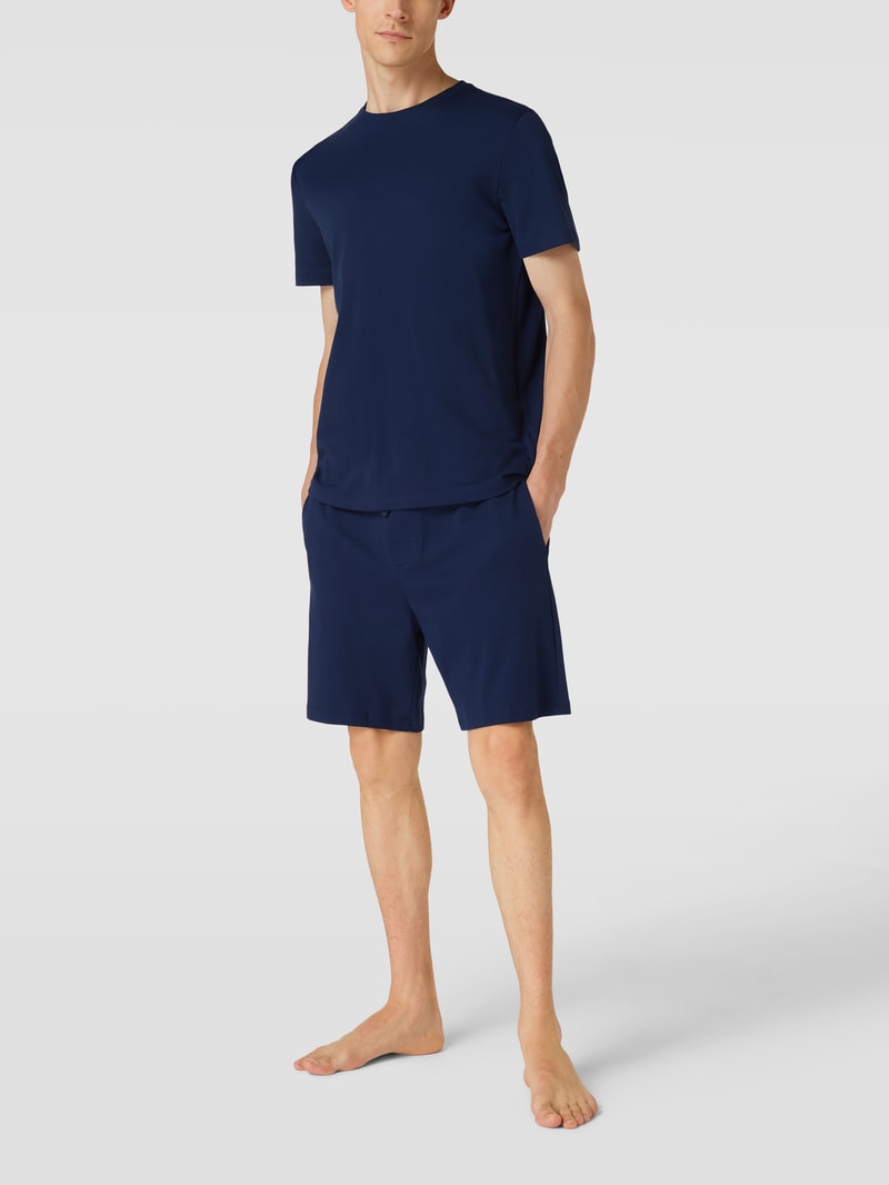 Sweatshorts mit Label-Detail in marineblau