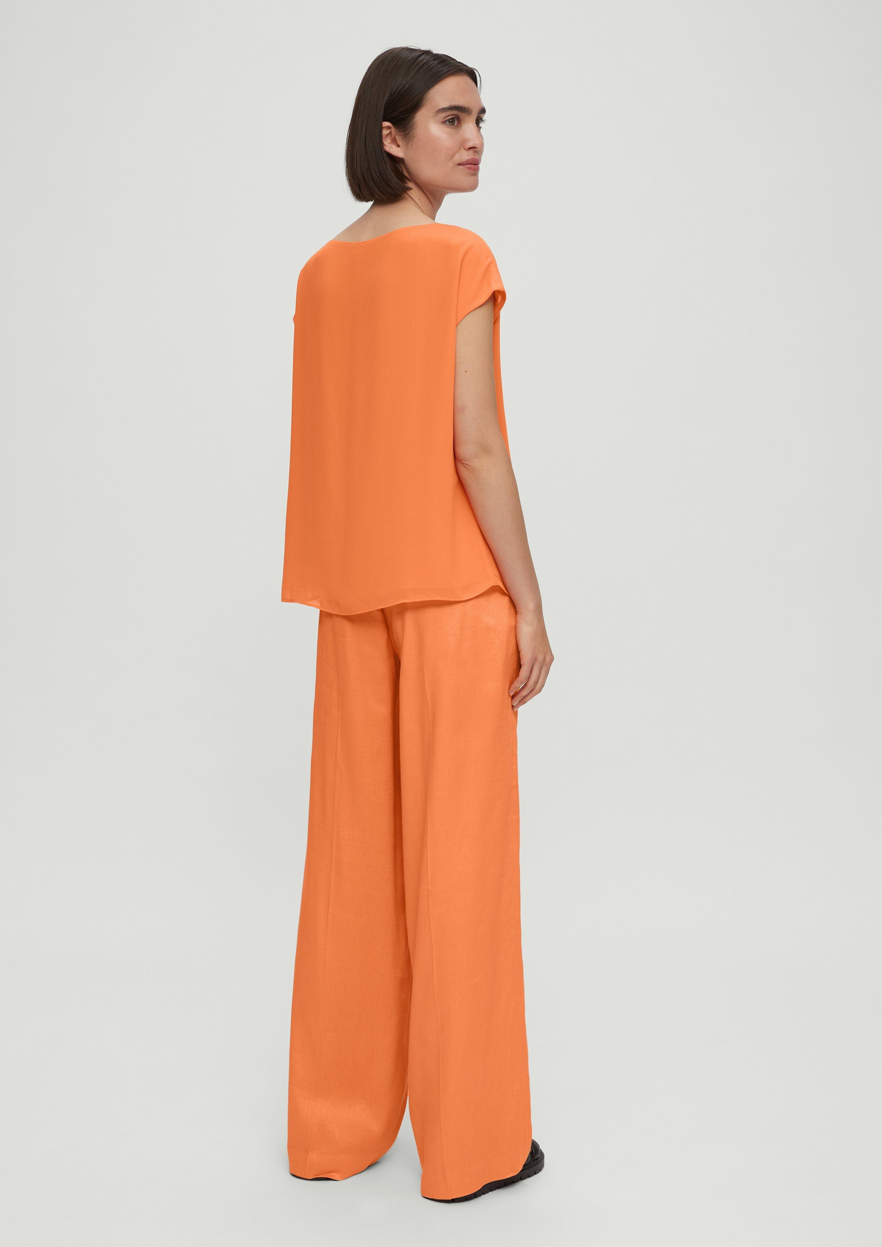 Chiffon-Bluse mit Raffung  2130327-2333