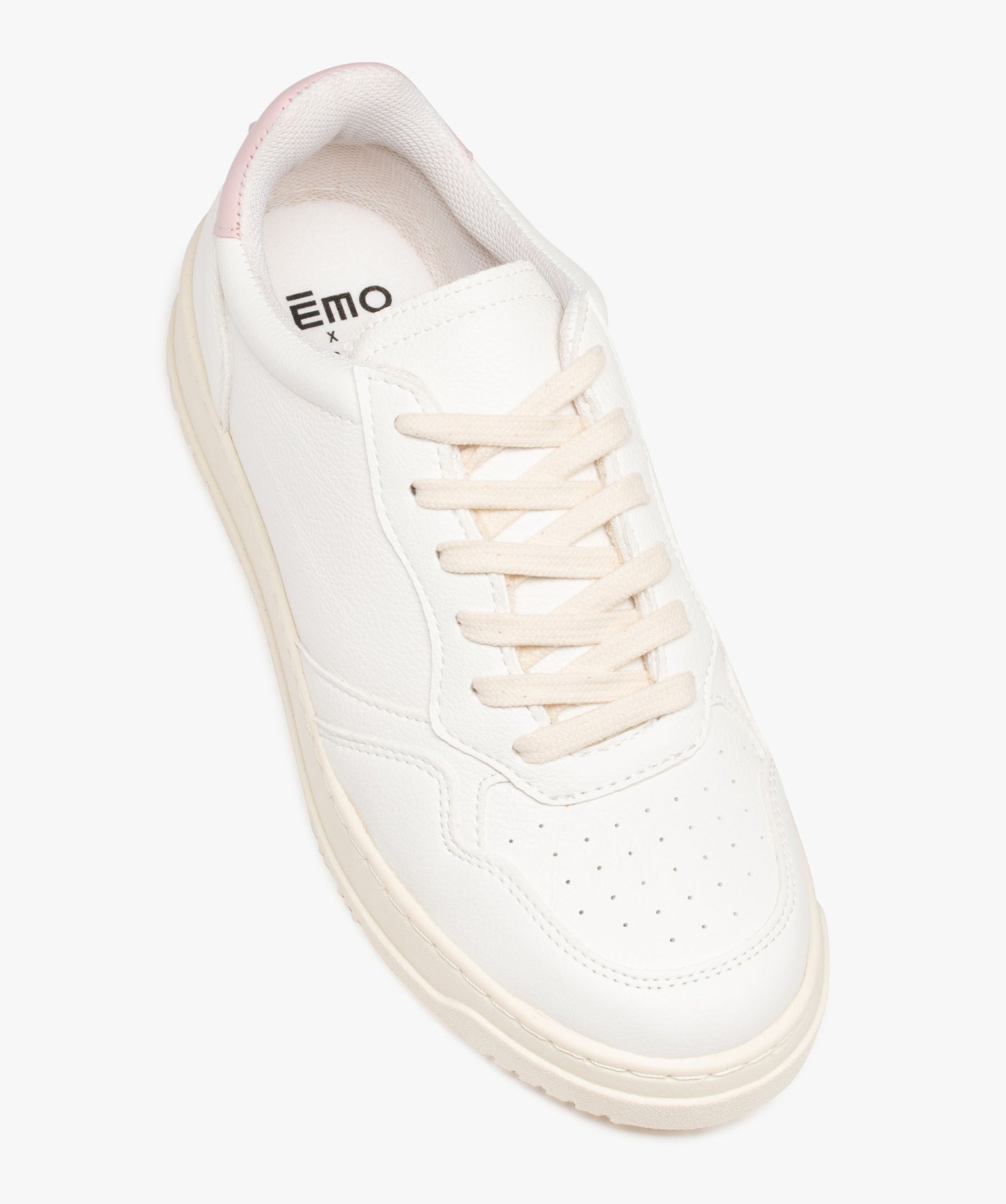 Baskets femme unies style rétro à semelle épaisse - Gémo... blanc | GEMO