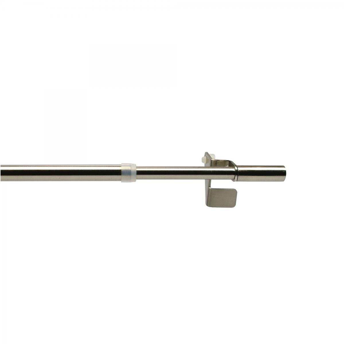 Bella Casa Bistrostange, Scheibengardinenstange, Klemmstange Press-Fix, Edelstahl, ausziehbar 80-110 cm
