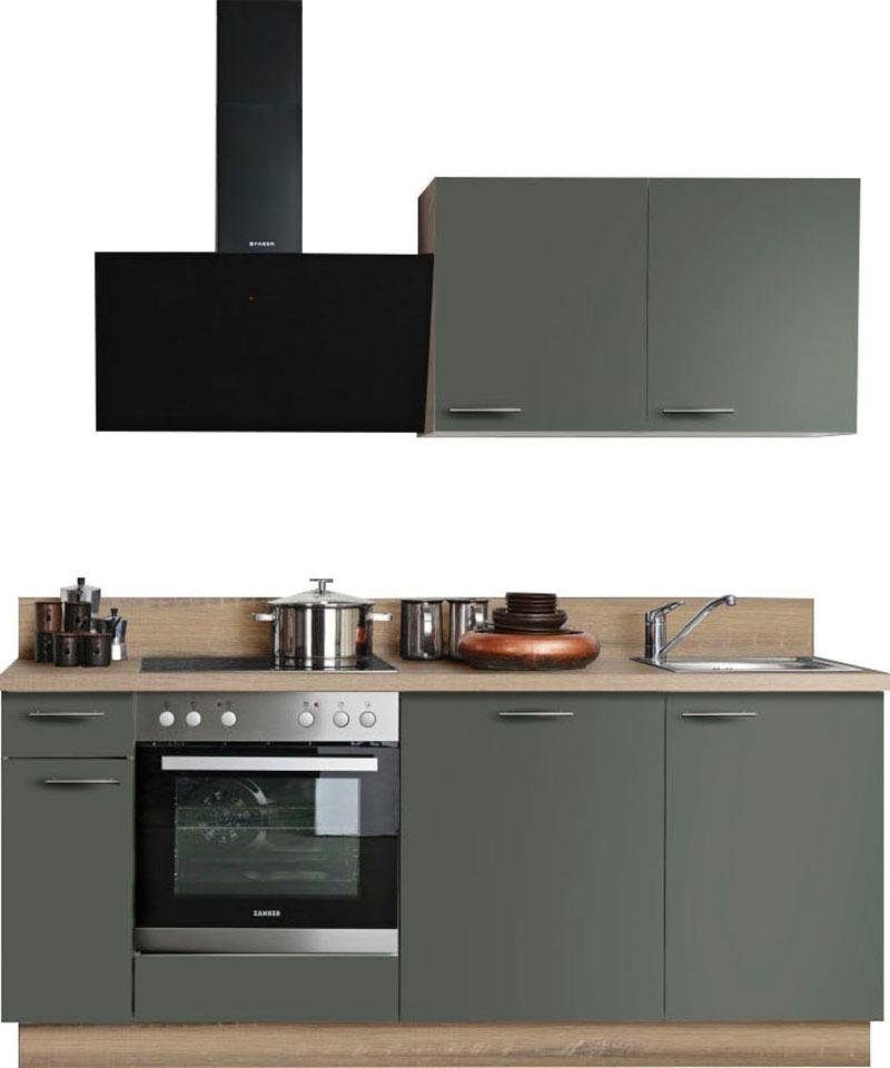 Express Küchen Küche Scafa, vormontiert, ohne E-Geräte, Vollauszug, Soft-Close, Breite 200 cm