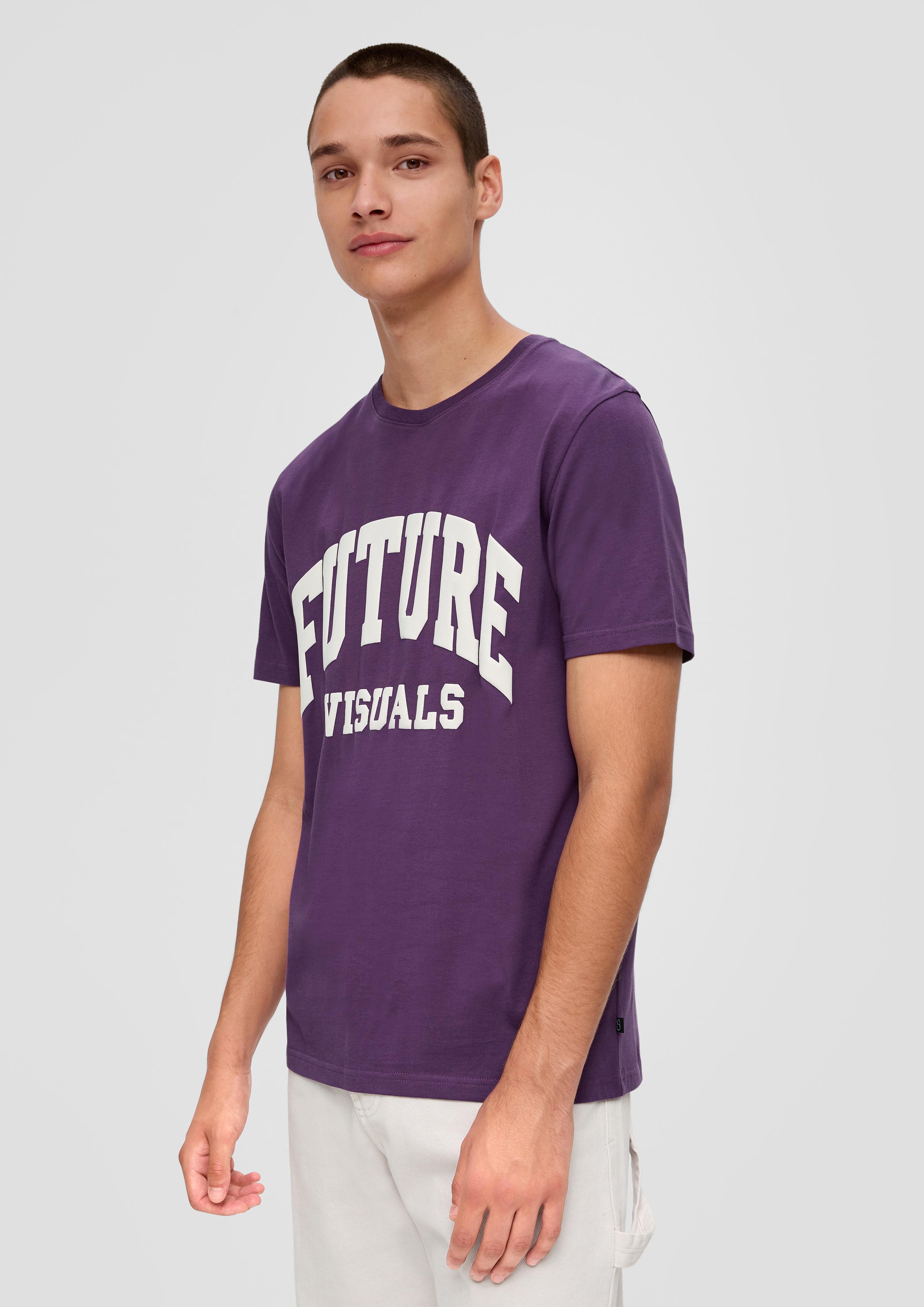 T-Shirt mit gummiertem Schriftprint  2135189-48D0