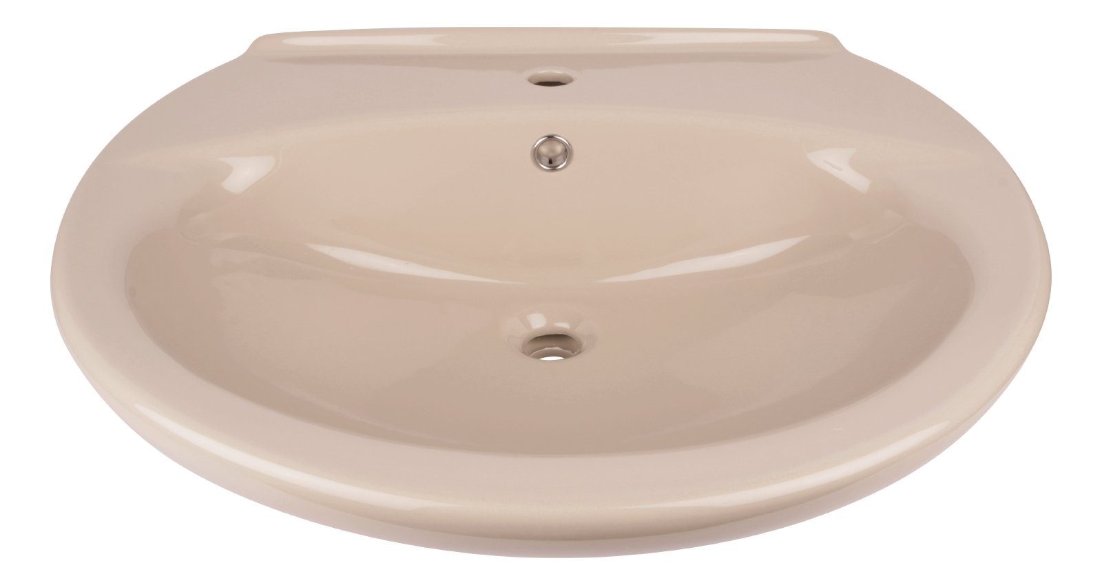 aquaSu Waschbecken (Hänge-Waschtisch, 1-St., Handwaschbecken), 65 cm, Keramik, Beige-Bahamabeige, 561426