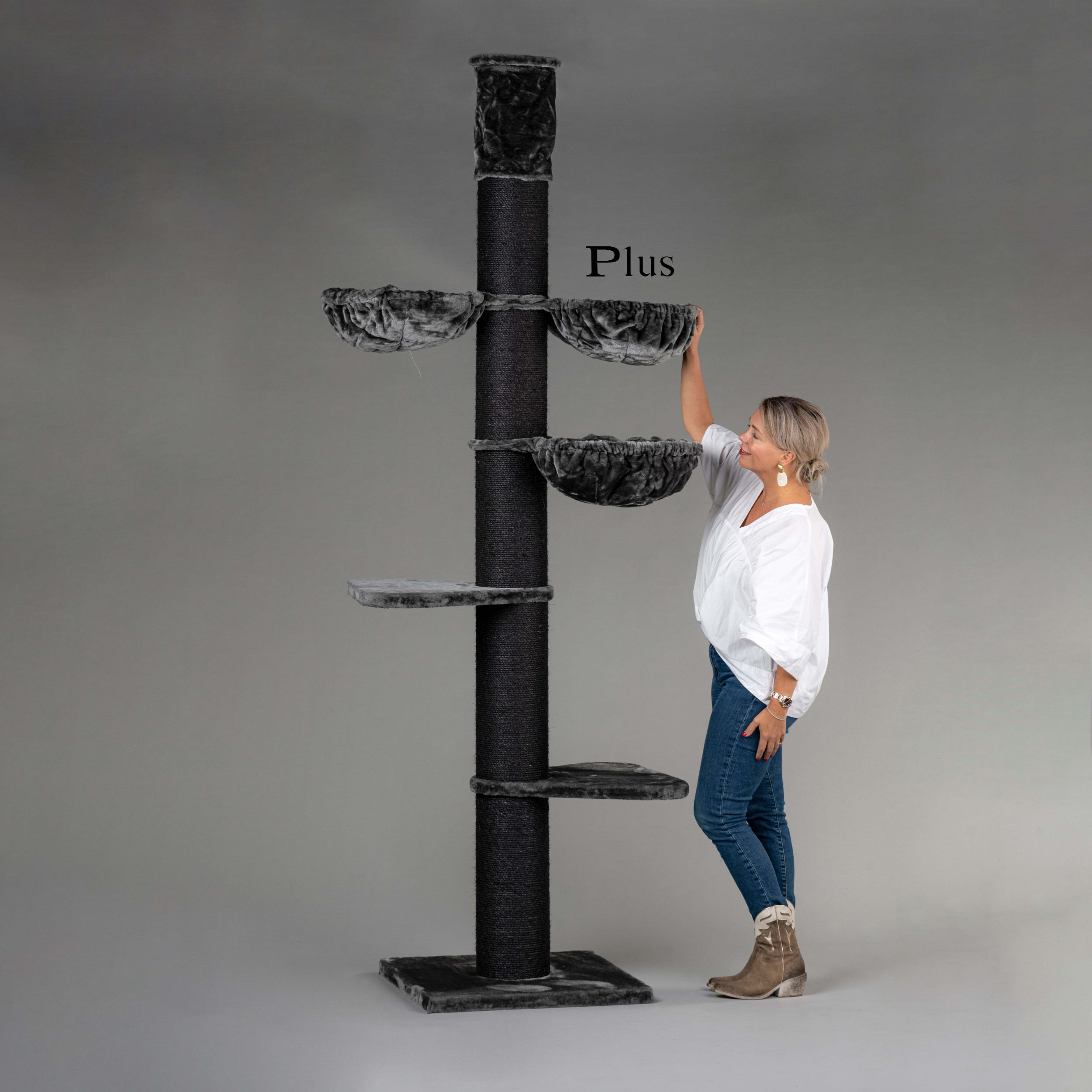 RHR Quality Kratzbäume RHR Quality Kratzbaum Maine Coon Tower anthrazit/ schwarz