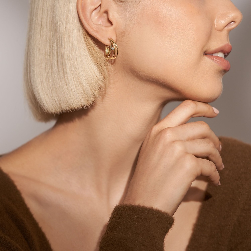 Skagen Créoles Acier inoxydable Boucles d'oreilles