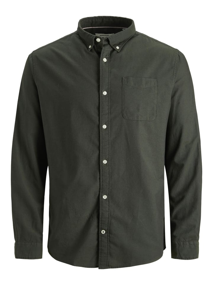 JACK & JONES PLUS Freizeithemd in Forest Night günstig kaufen