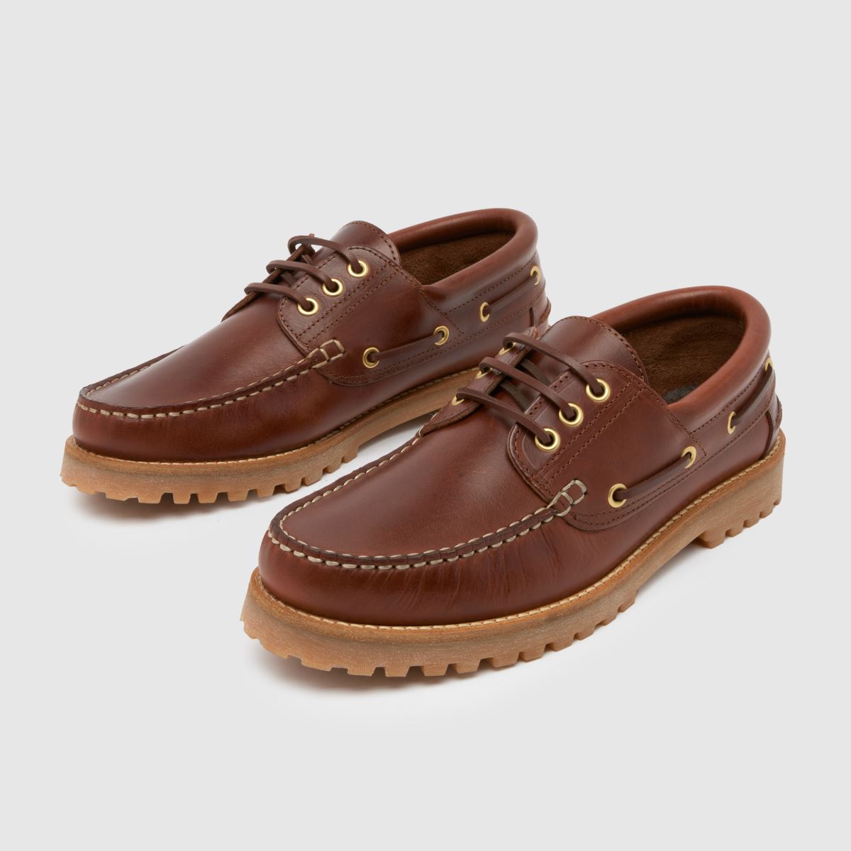 Schuh Princeton bőr hajóscipő barna színben