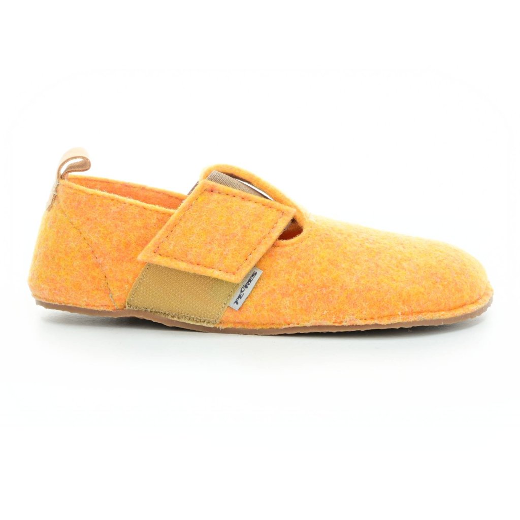 Pegres BF05U Gelbe Barfußhauschuhe aus Filz