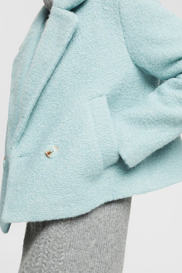 Webstoff-Jacke in Woll-Optik