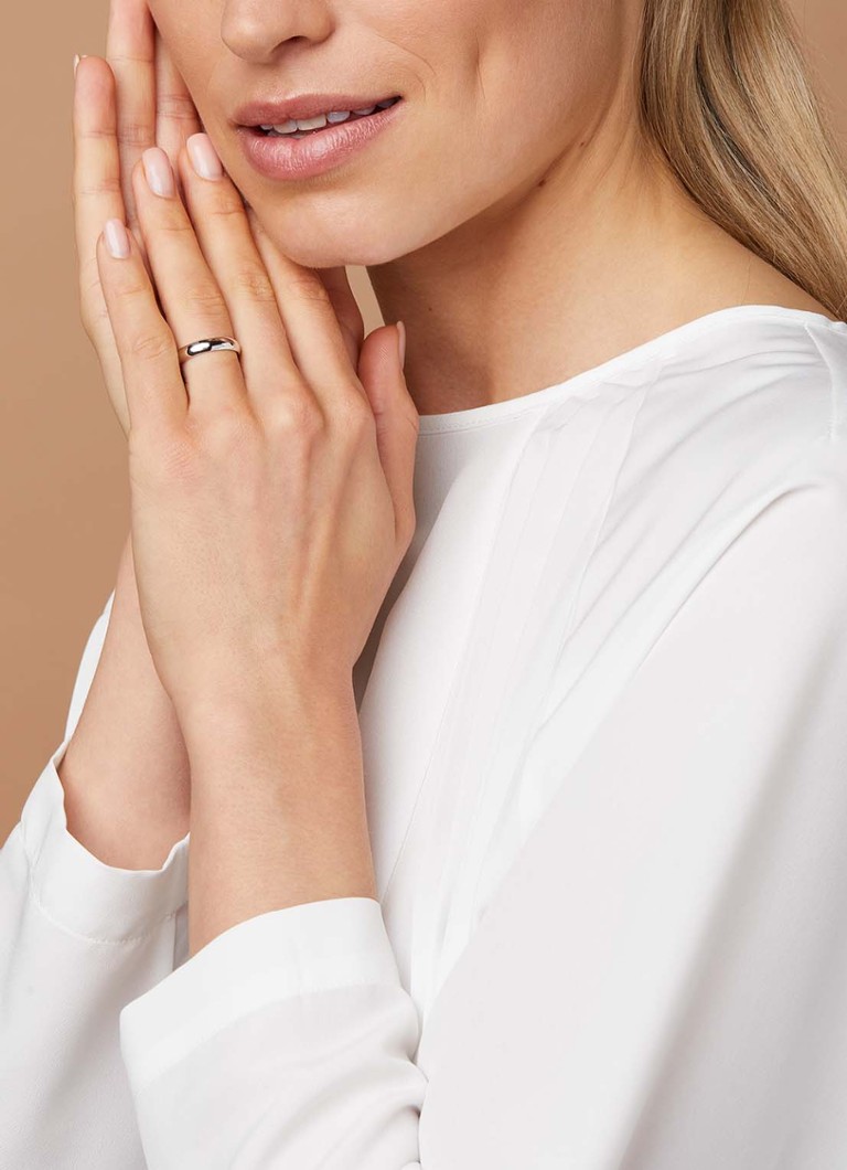 Diamond Point Witgouden Wedding Ring