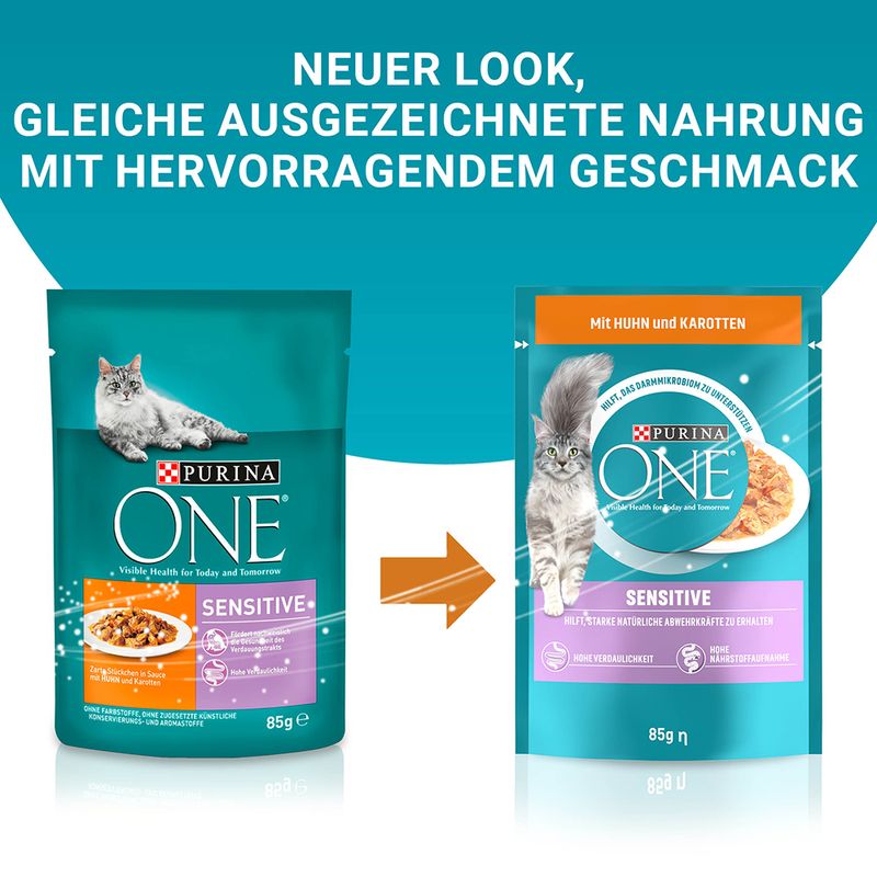 PURINA ONE Sensitive mit Huhn & Karotten zu TOP-Preisen | bitiba