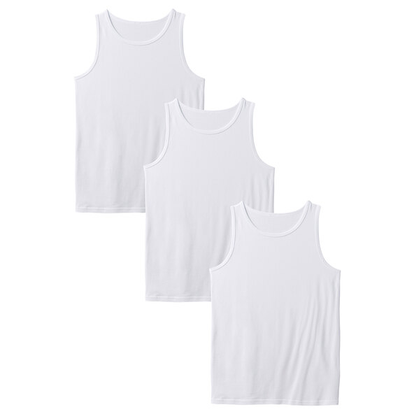 Tanktops, weiß, 3er Set