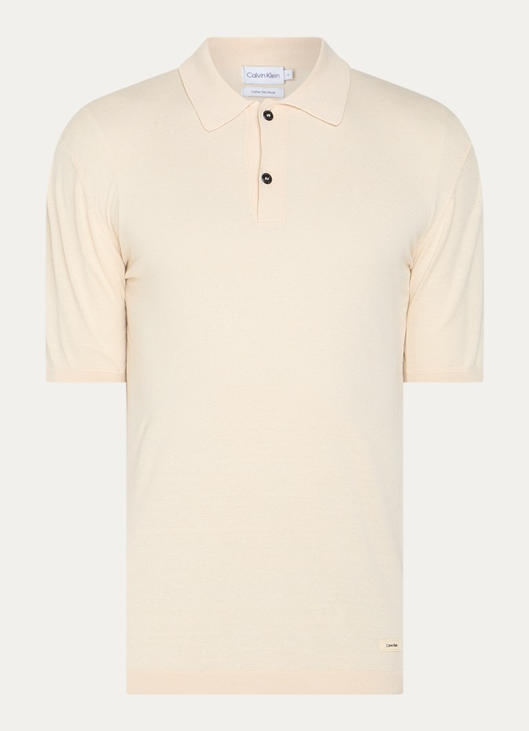 Calvin Klein fino pletena polo majica regularnog kroja od mješavine svile