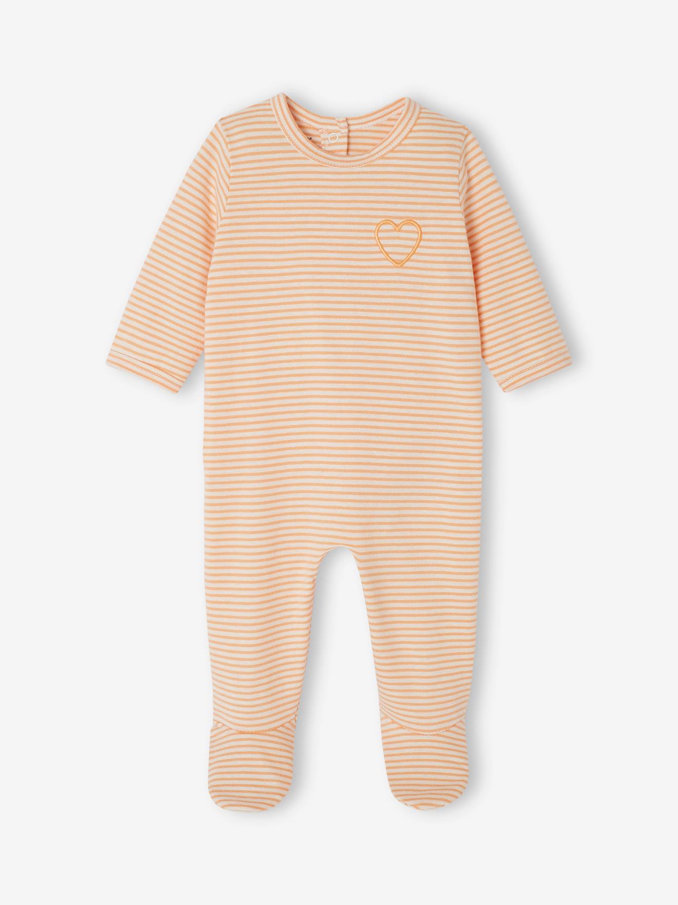 Vertbaudet 2er-Pack Baby Strampler aus Jersey Oeko-Tex - pfirsich