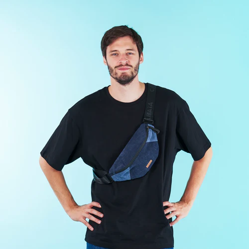 Small Caen blue fanny pack