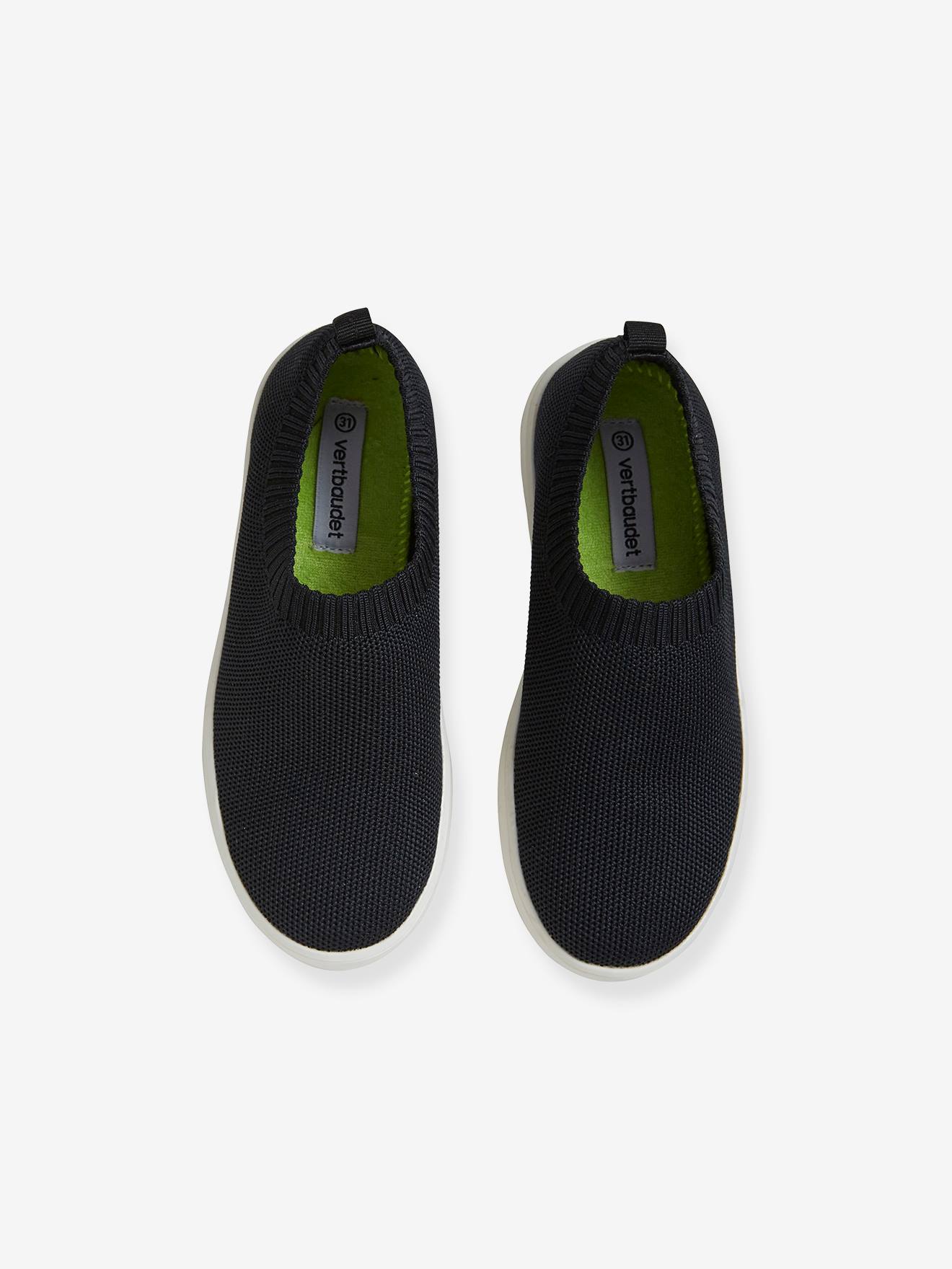Vertbaudet Mädchen Slip-on Sneakers, recycelte Fasern - schwarz