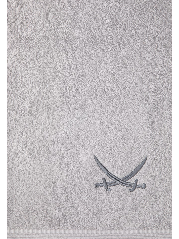 Sansibar 2er Handtuch-Set „Frottier-Kollektion Classic“, 50x100 cm in Silber günstig kaufen onesize