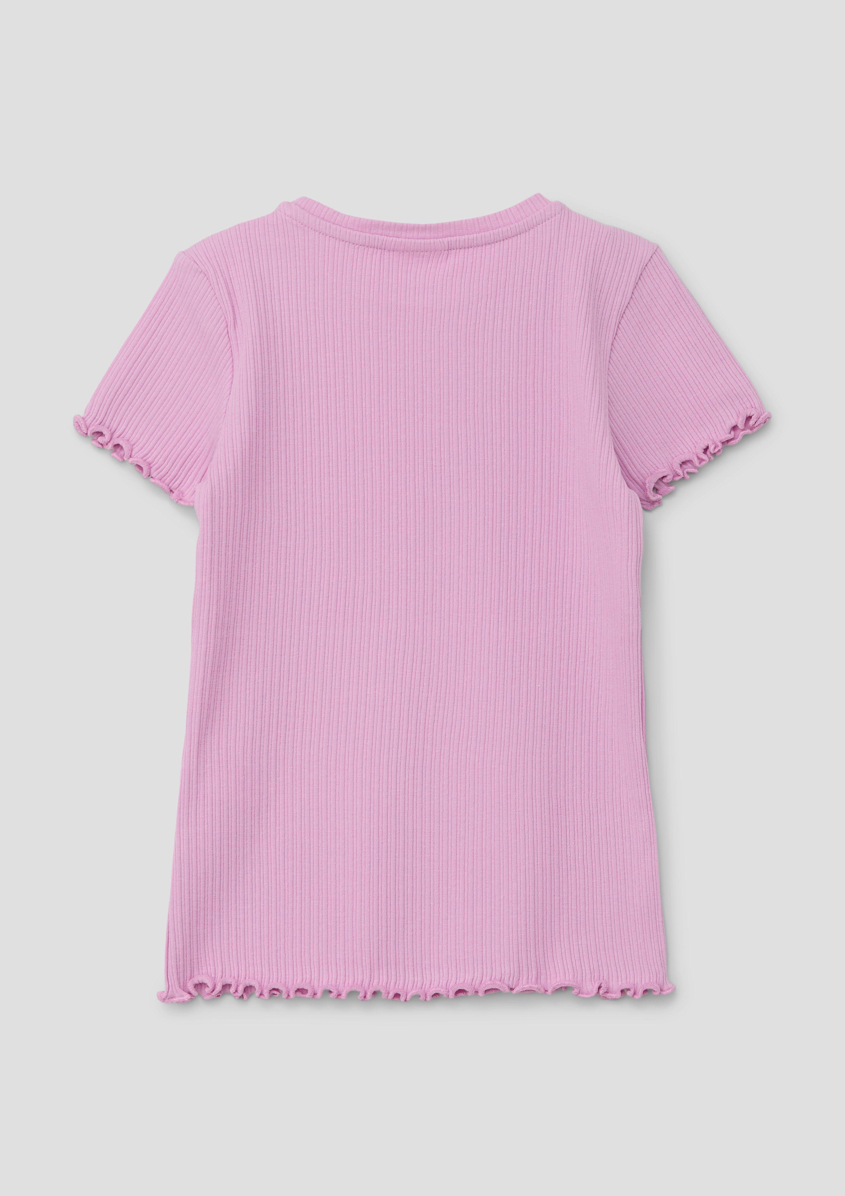 T-Shirt mit Rippstruktur  2142066-4442