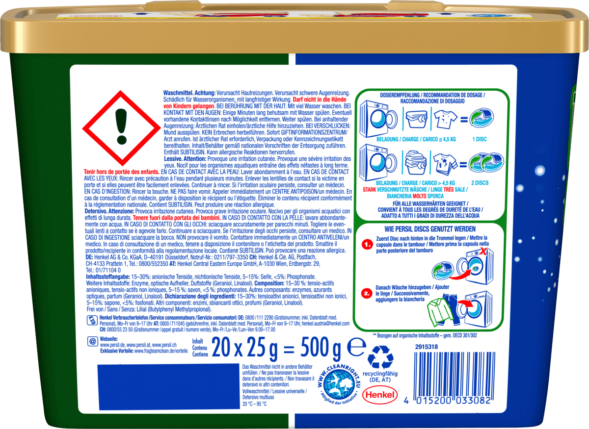 Vollwaschmittel universal Discs, 20 Wl