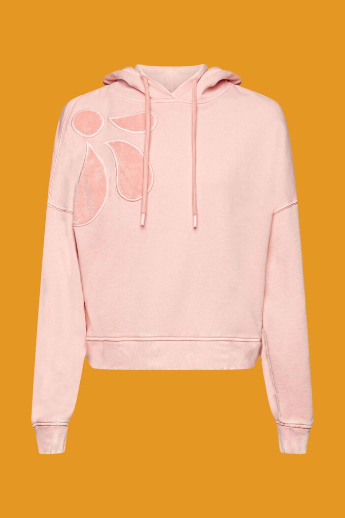 Hoodie mit verzierter Blume