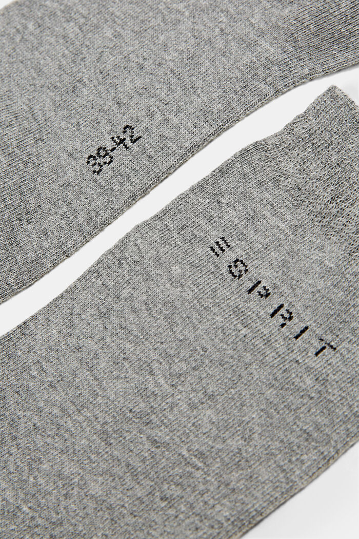 Socken im Doppelpack mit eingestricktem Logo, Bio-Baumwolle