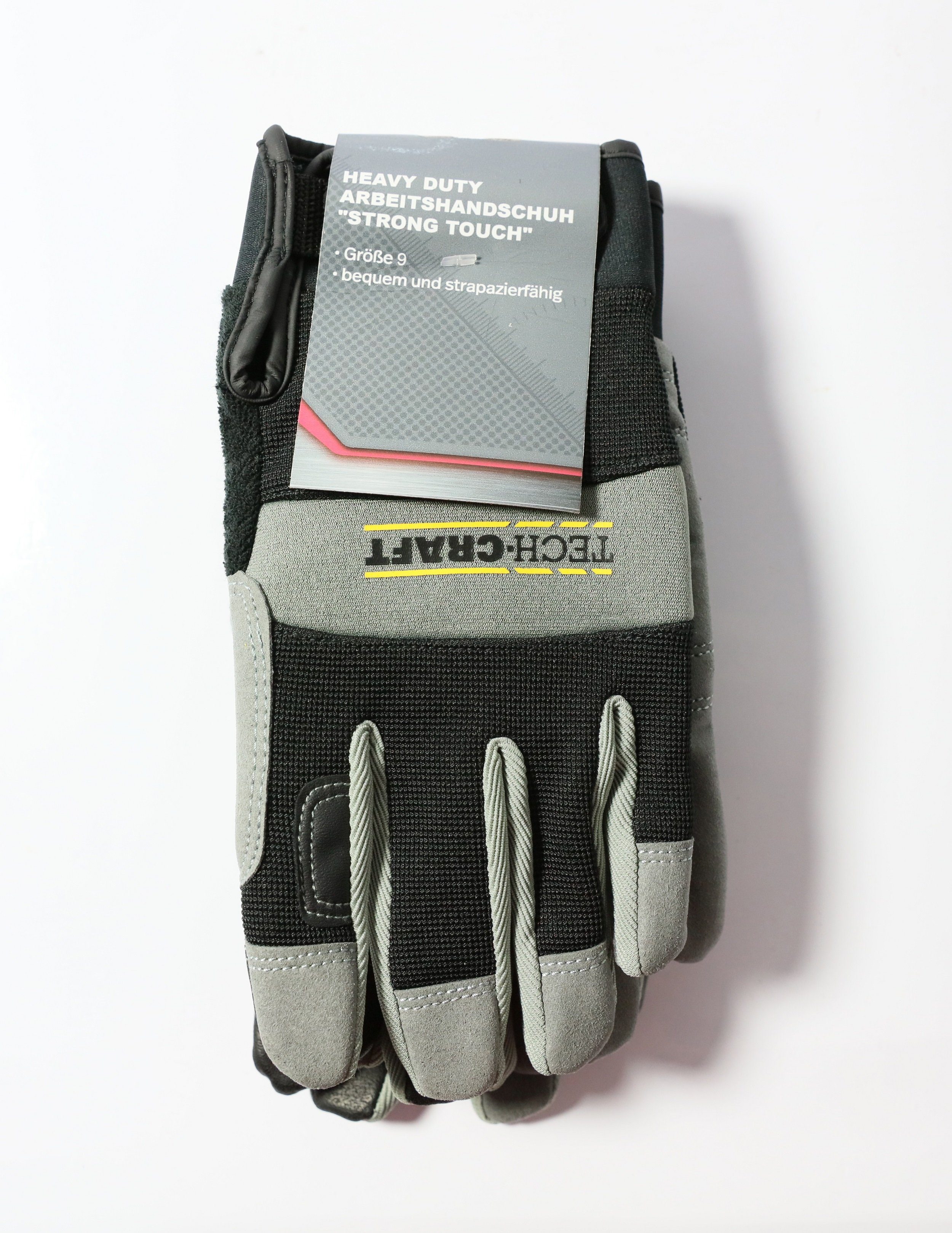 TECH-CRAFT Arbeitshandschuh-Set Arbeitshandschuh Strong Touch Gr. 9 2 Paar (2er Set) Touchscreen-Daumen und -Zeigefinger