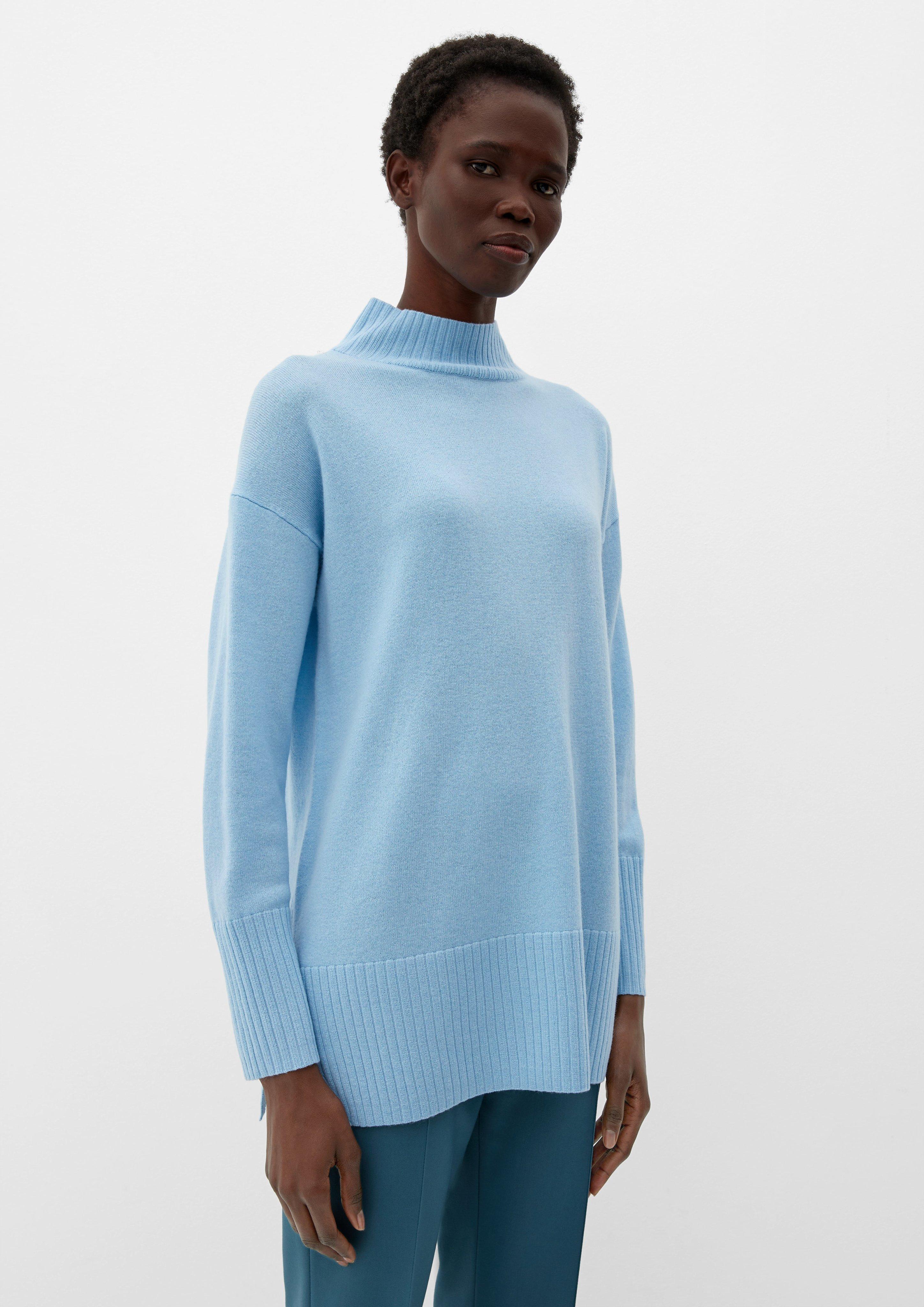 Kaschmirpullover mit Rippblenden  2124234-51X2