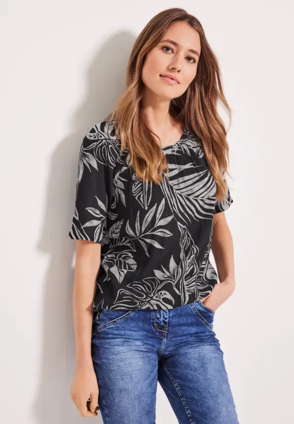 CECIL Bluse mit Blätterprint