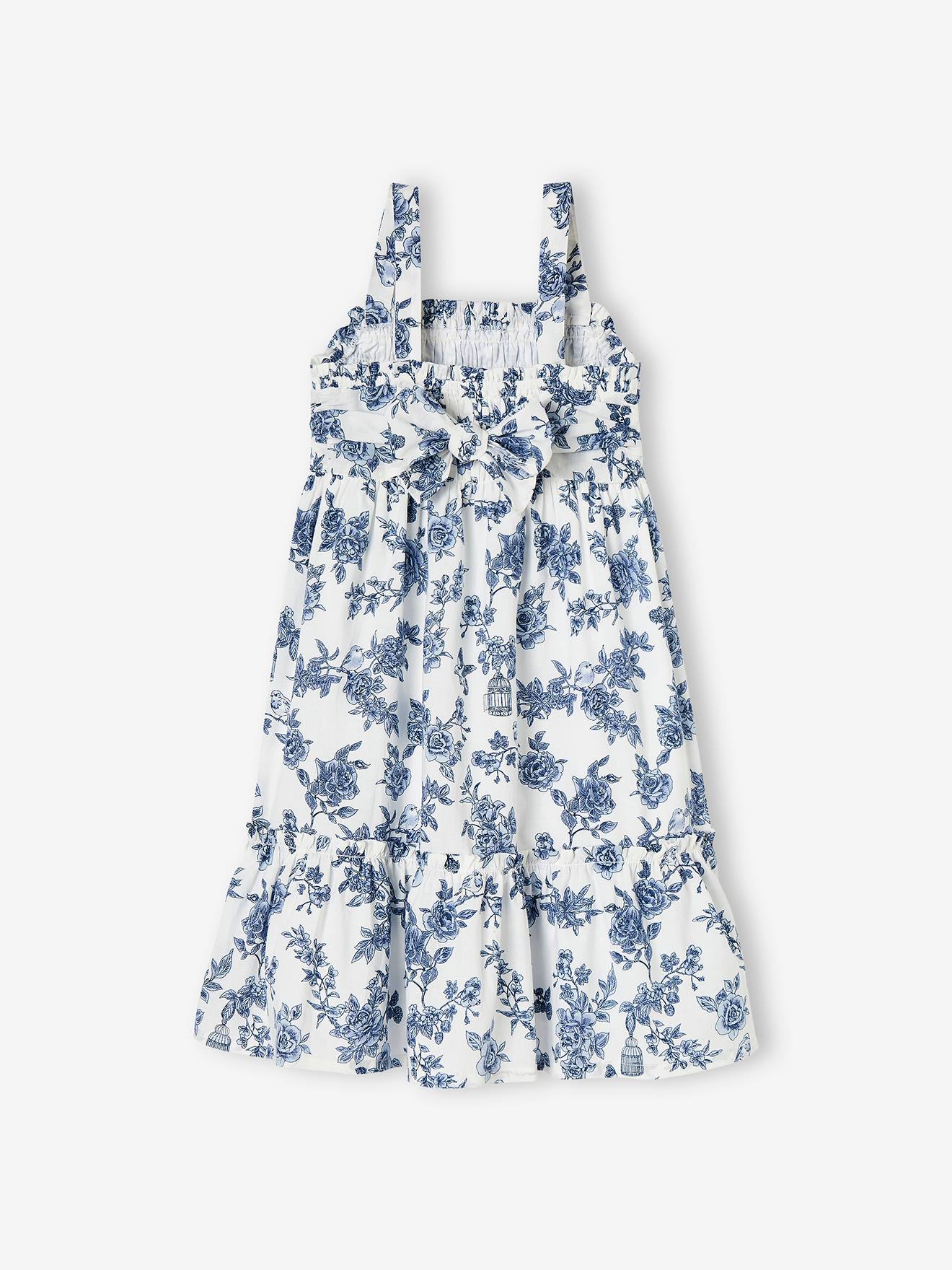 Robe longue à bretelles cérémonie fille écru