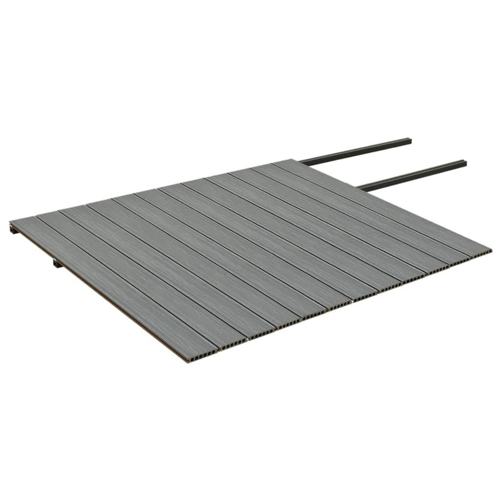 Teppichboden WPC Terrassendielen mit Zubehör Braun und Grau 30 m² 4 m, vidaXL