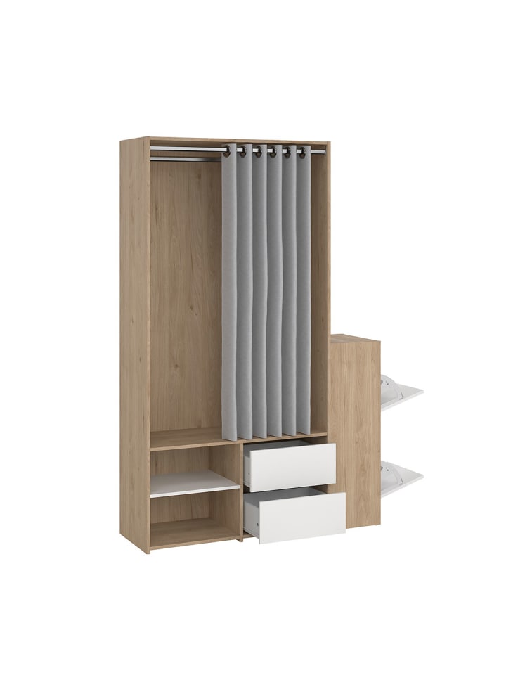 ebuy24 Kleiderschrank Kimmy Walnuss 128 x 41 cm günstig kaufen onesize