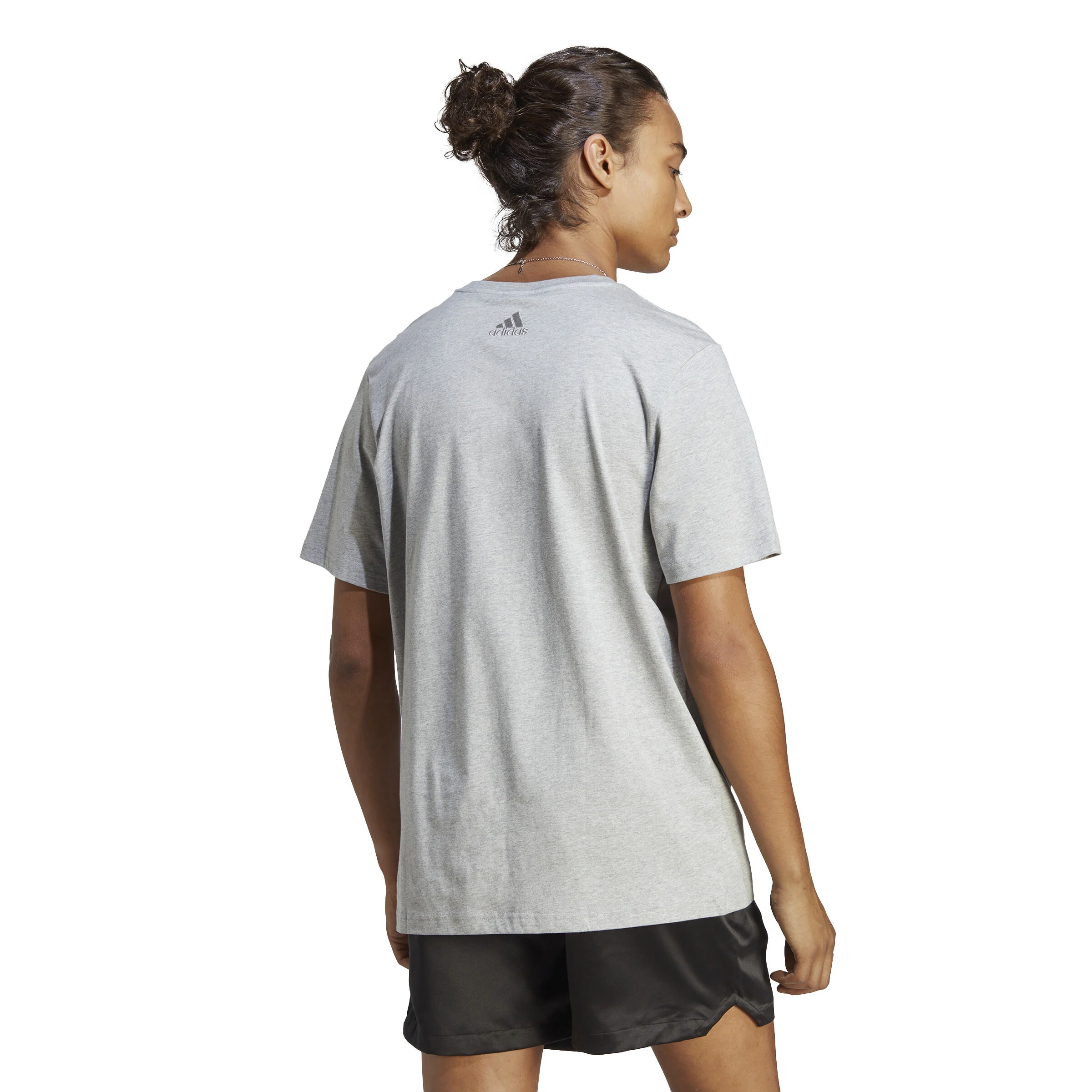 Essentials Single Jersey Big Logo T-Shirt Herren - Hellgrau, Weiß