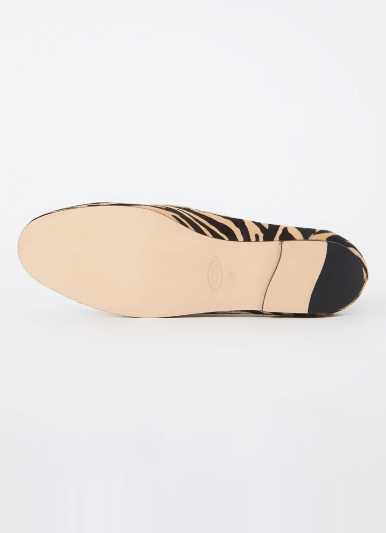 Tod's calfskin loafer with animal print