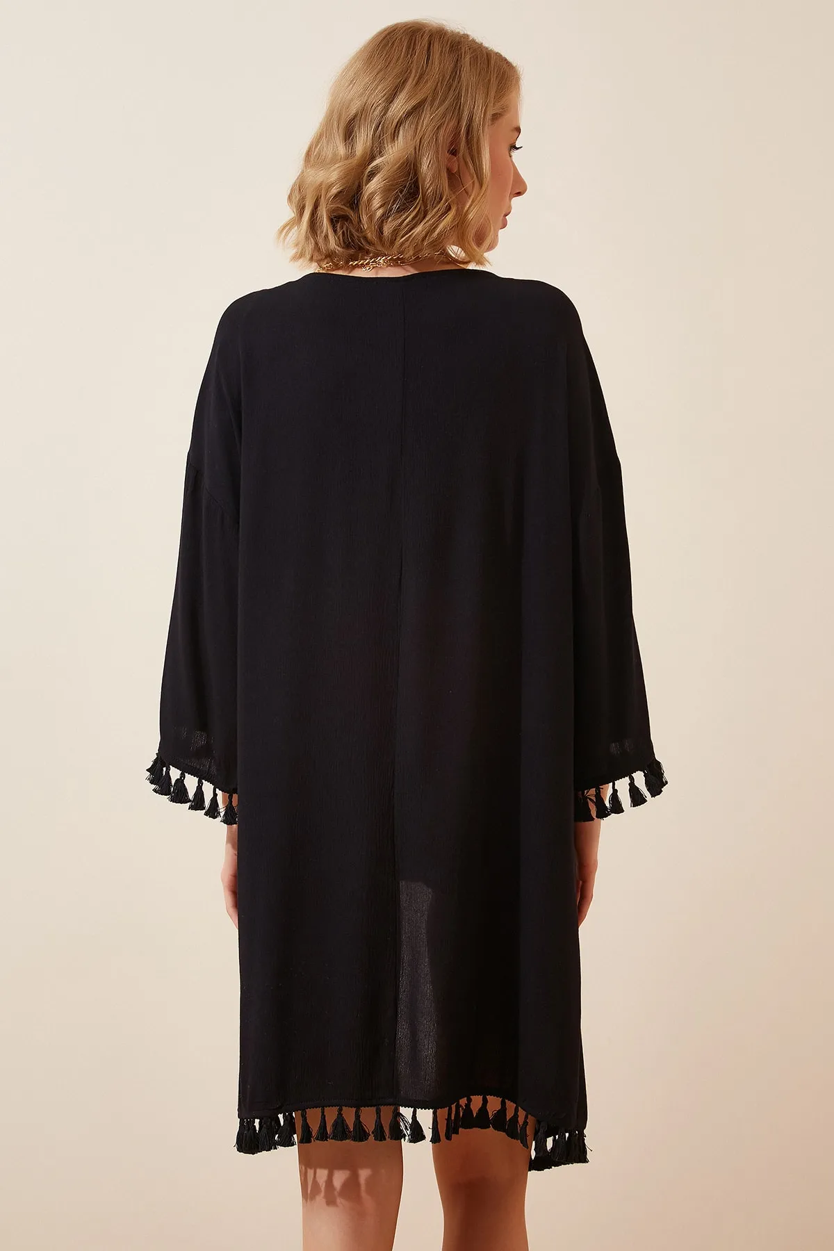 Happiness İstanbul  Kimono & Kaftan - Schwarz - Regular Fit