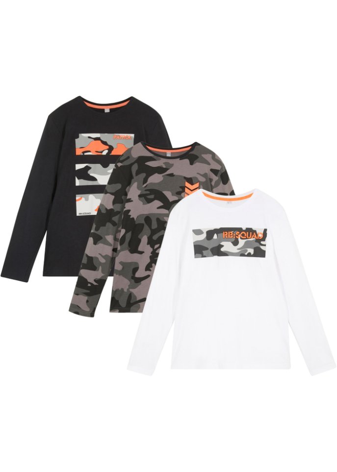 Jungen Langarmshirt (3er-Pack)