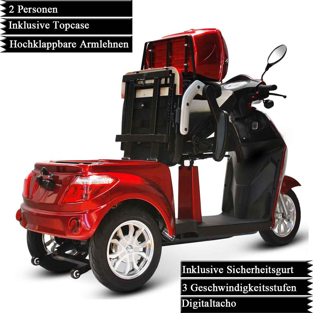 ECO ENGEL Seniorenmobil Eco Engel 503 Rot, 25 km/h Blei Akku