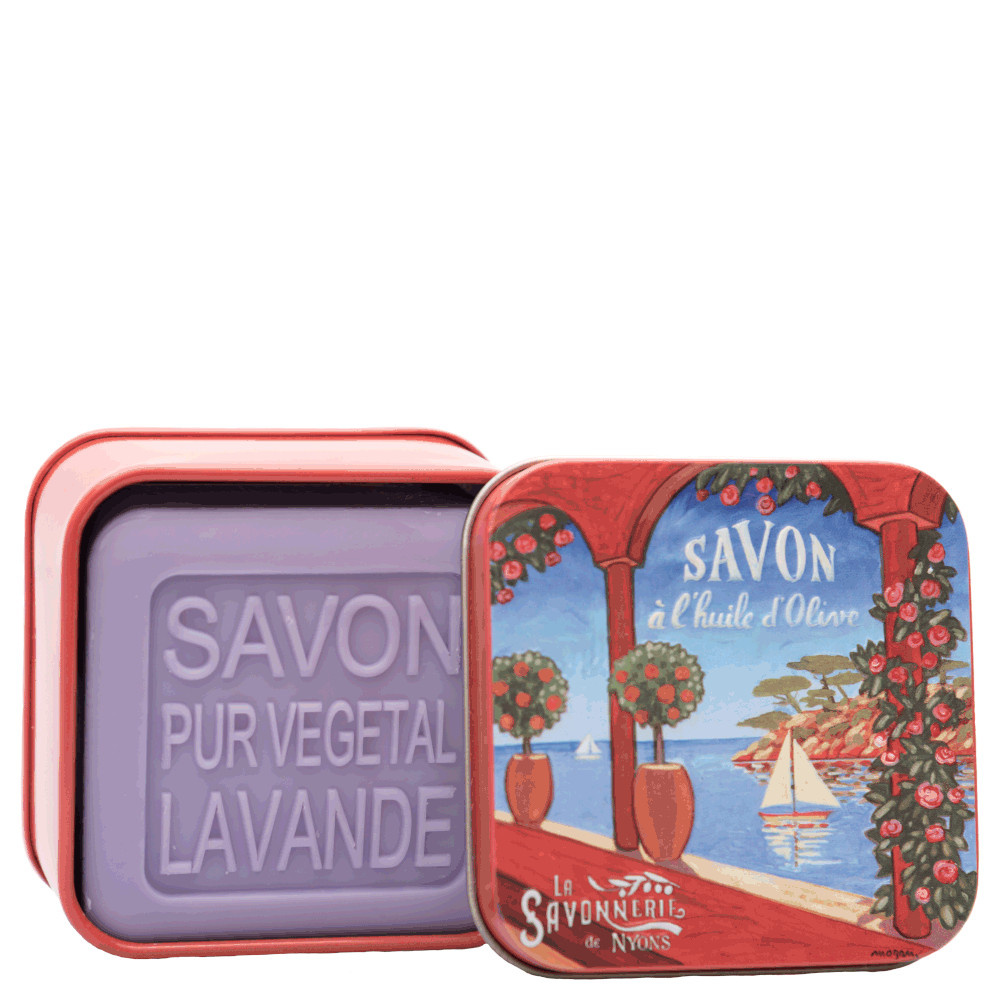La savonnerie de nyons Savon 100g Lavande et Boîte Métal Riviera Savon