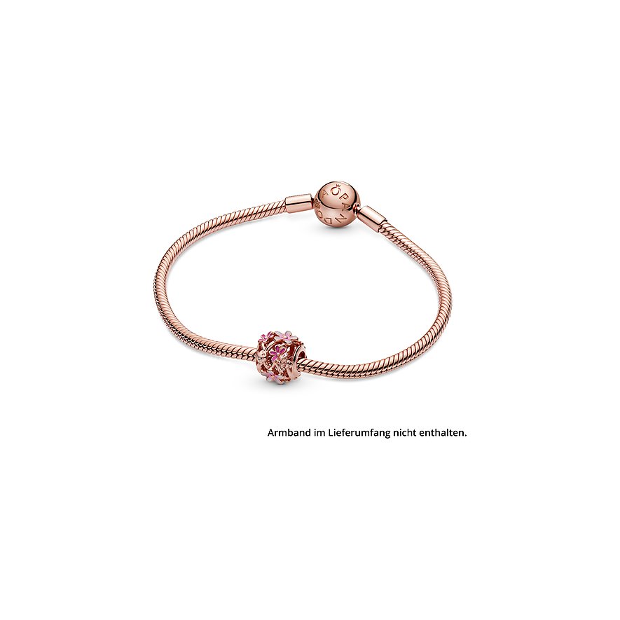 Pandora Charm Moments Offen gearbeitetes rosafarbenes Gänseblümchen