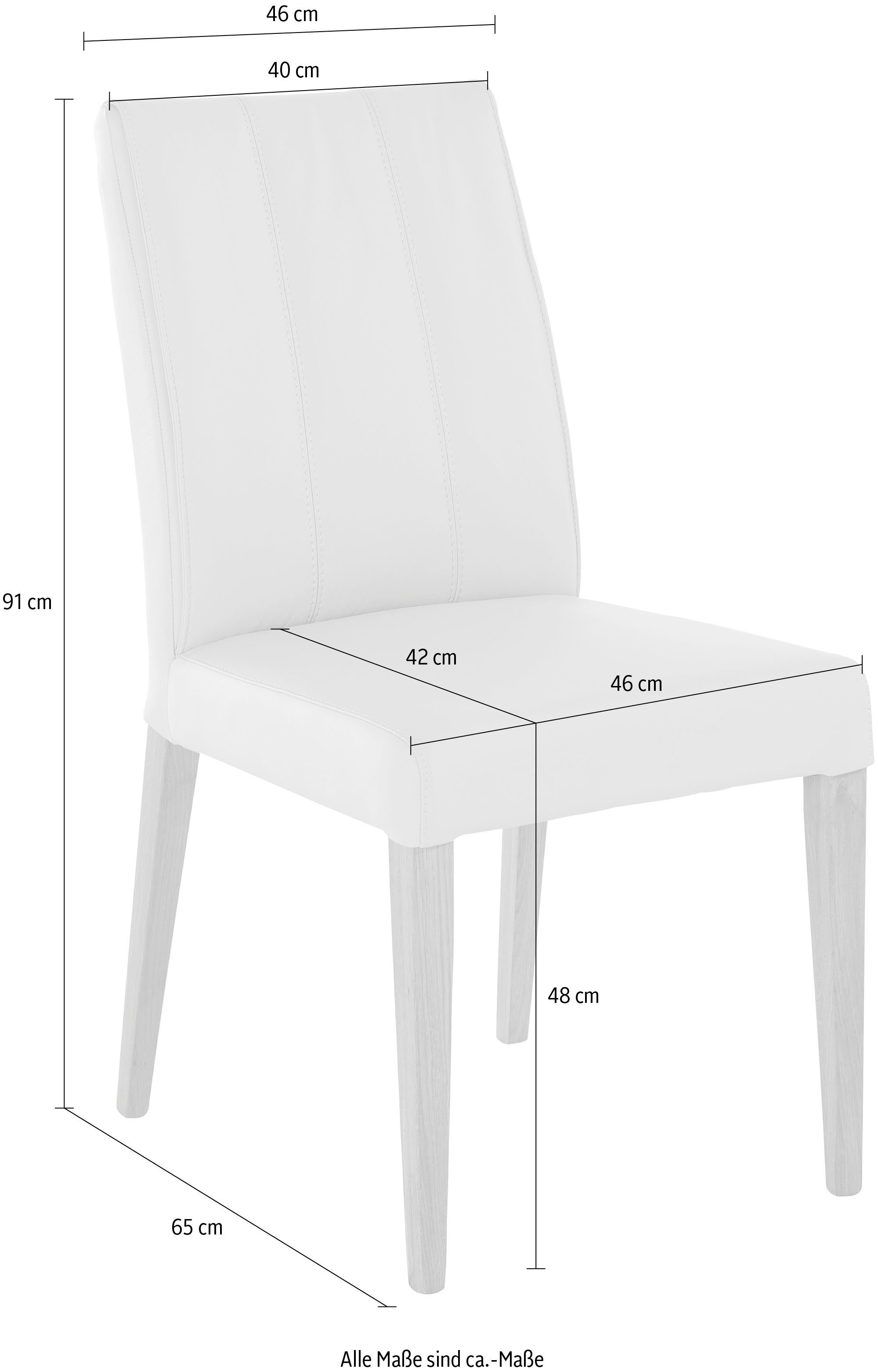 INOSIGN 4-Fußstuhl (Set, 2 St), Rückenlehne mit Steppung