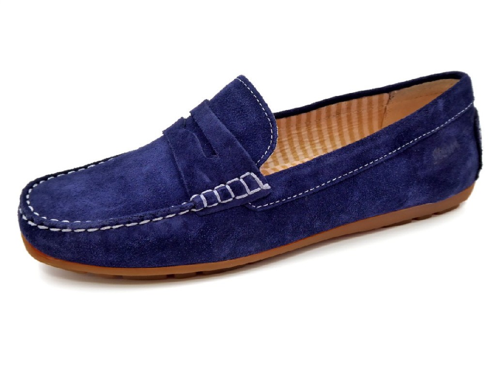 SIOUX Sportliche Slipper blau