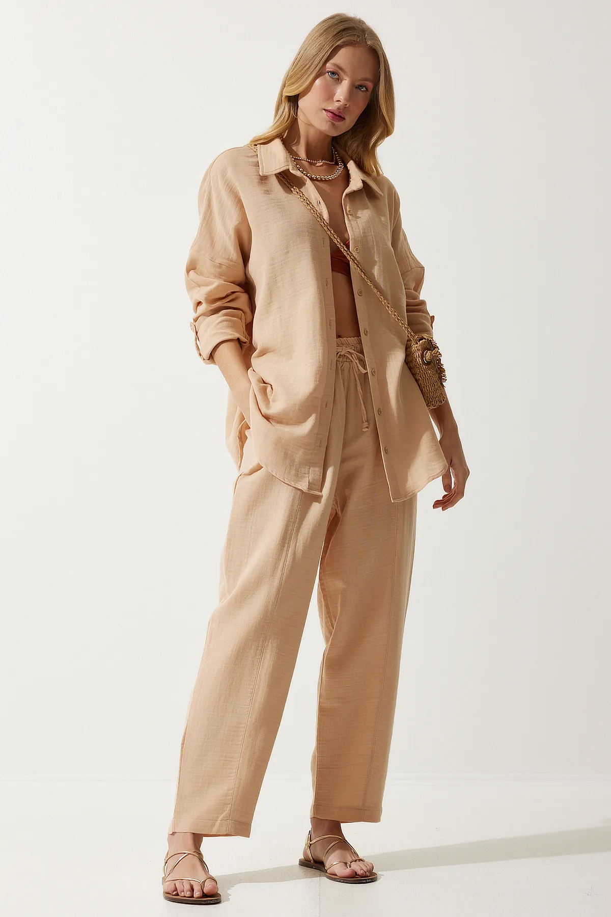 Happiness İstanbul  Zweiteiler - Beige - Regular Fit