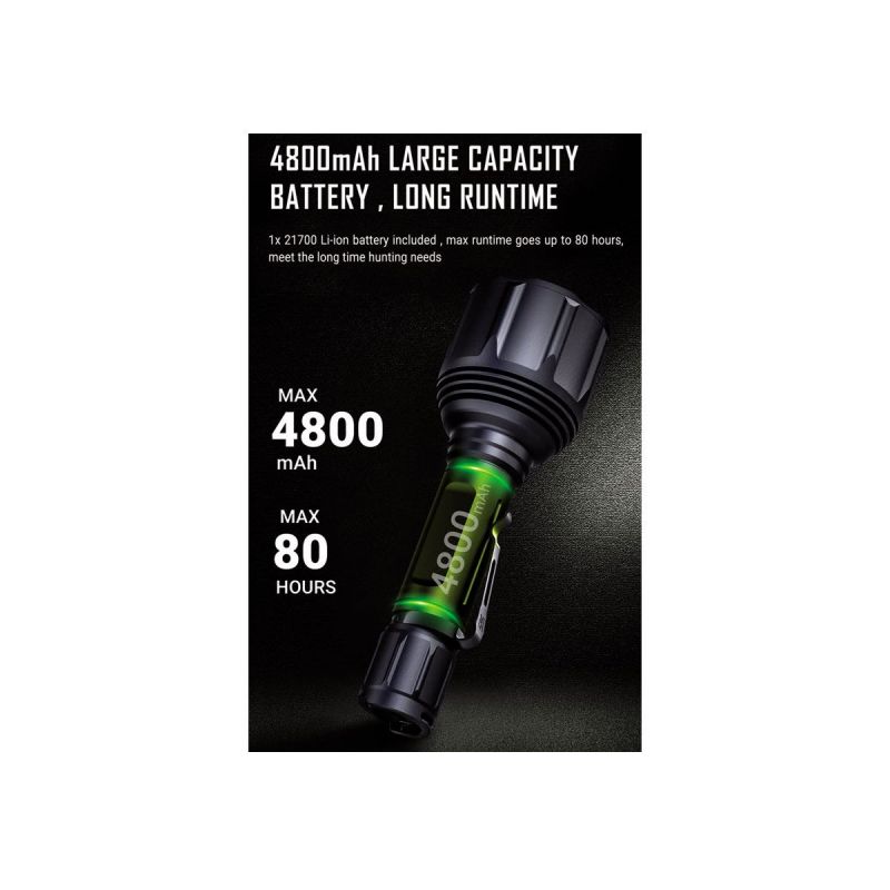 Nextorch Jagdset T7 Max (1100 mt) Wiederaufladbare 1200 Lumen LED (Taktisches Licht)