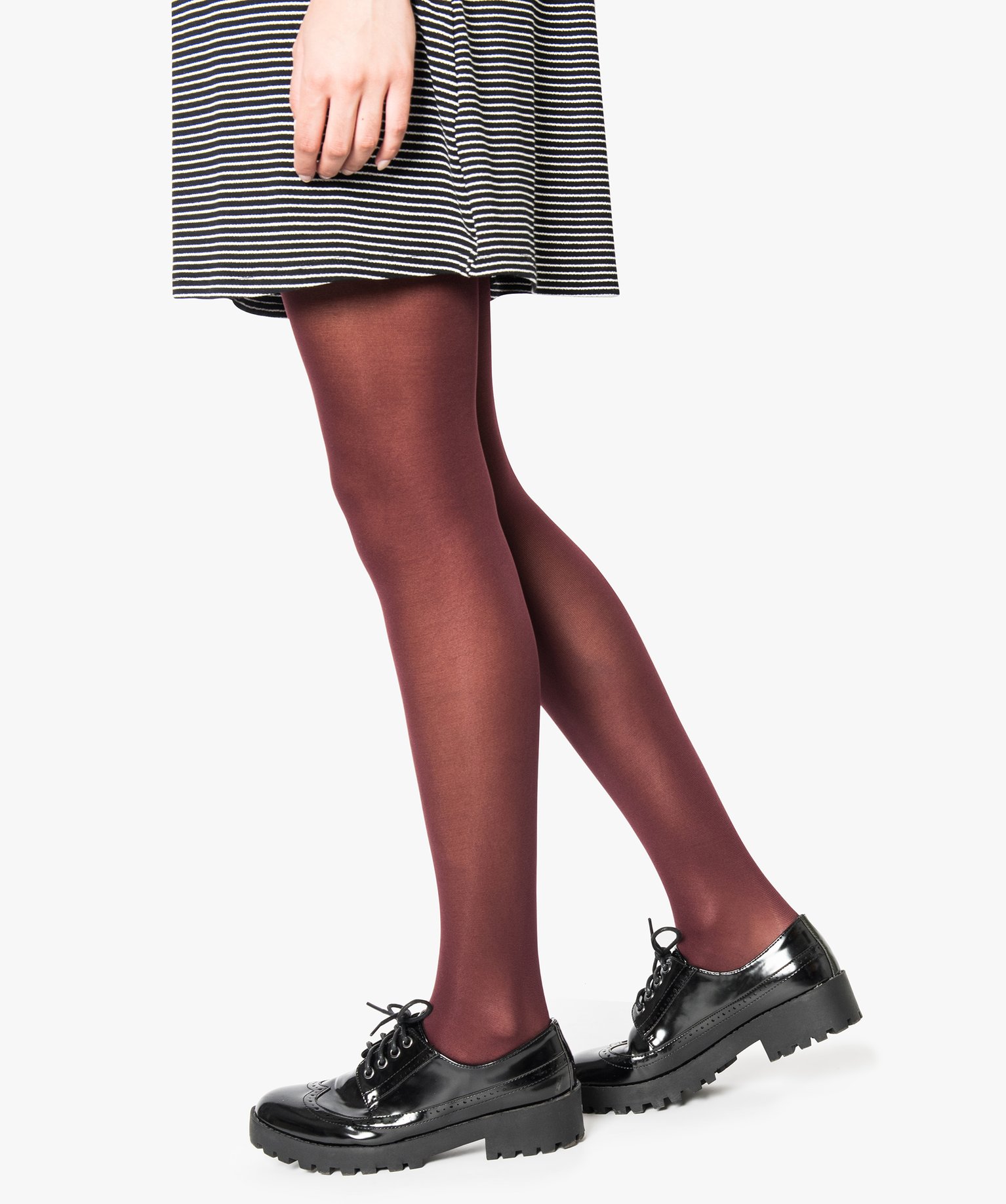 Collants semi-opaques unis 50 Deniers rouge fonce | GEMO