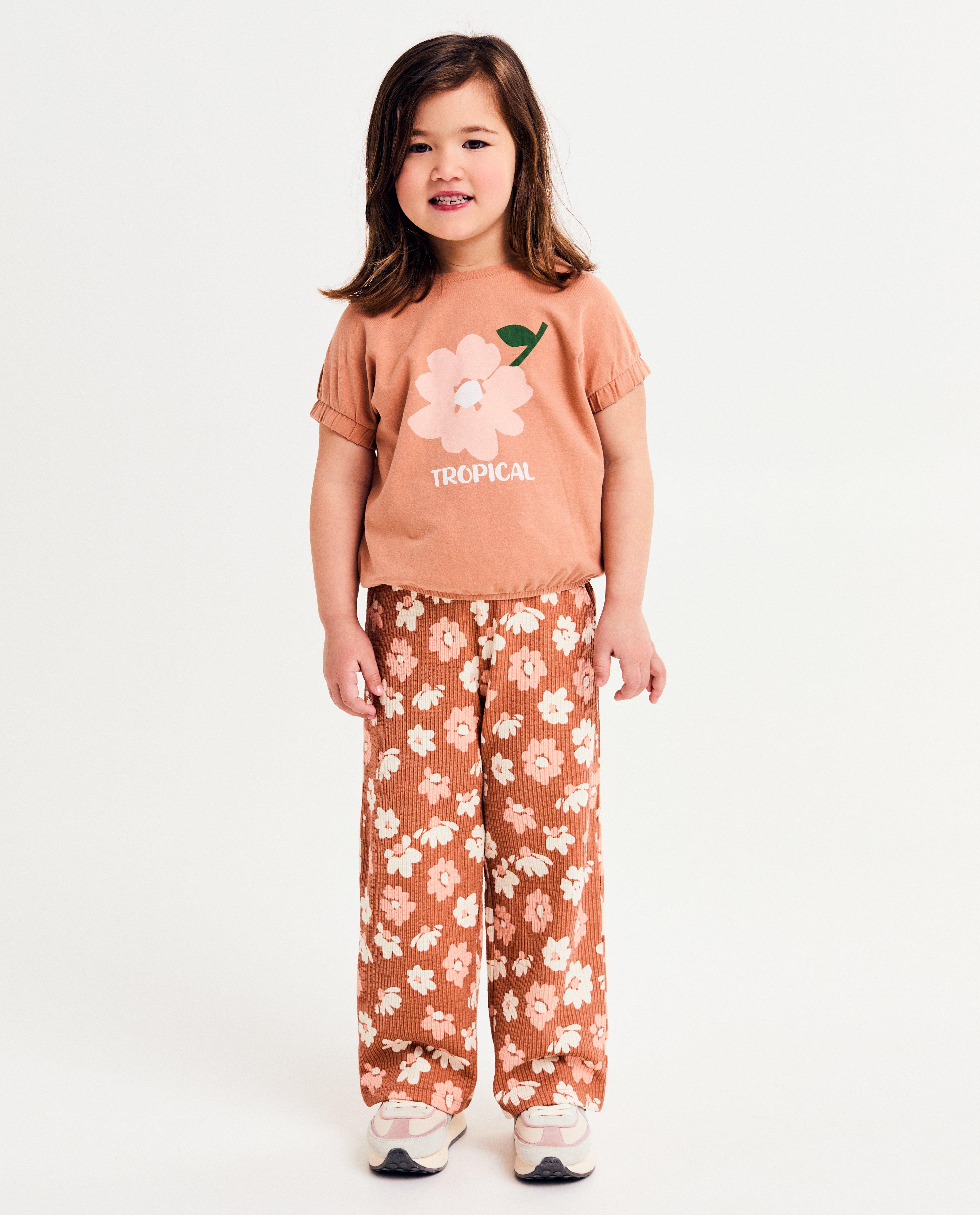 Tricou Samson cu imprimeu floral maro deschis