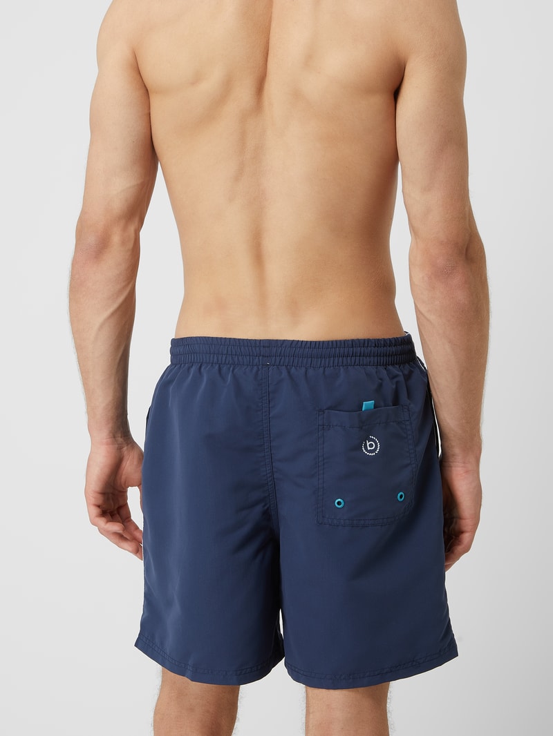 Badehose mit Logo in marineblau
