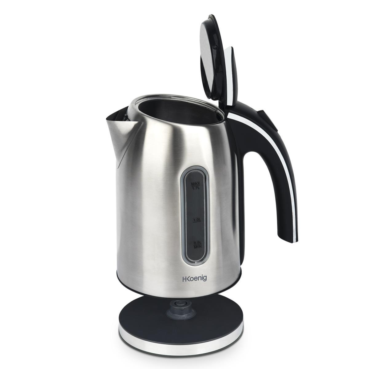 H.Koenig Wasserkocher aus Edelstahl, 1,7 Liter