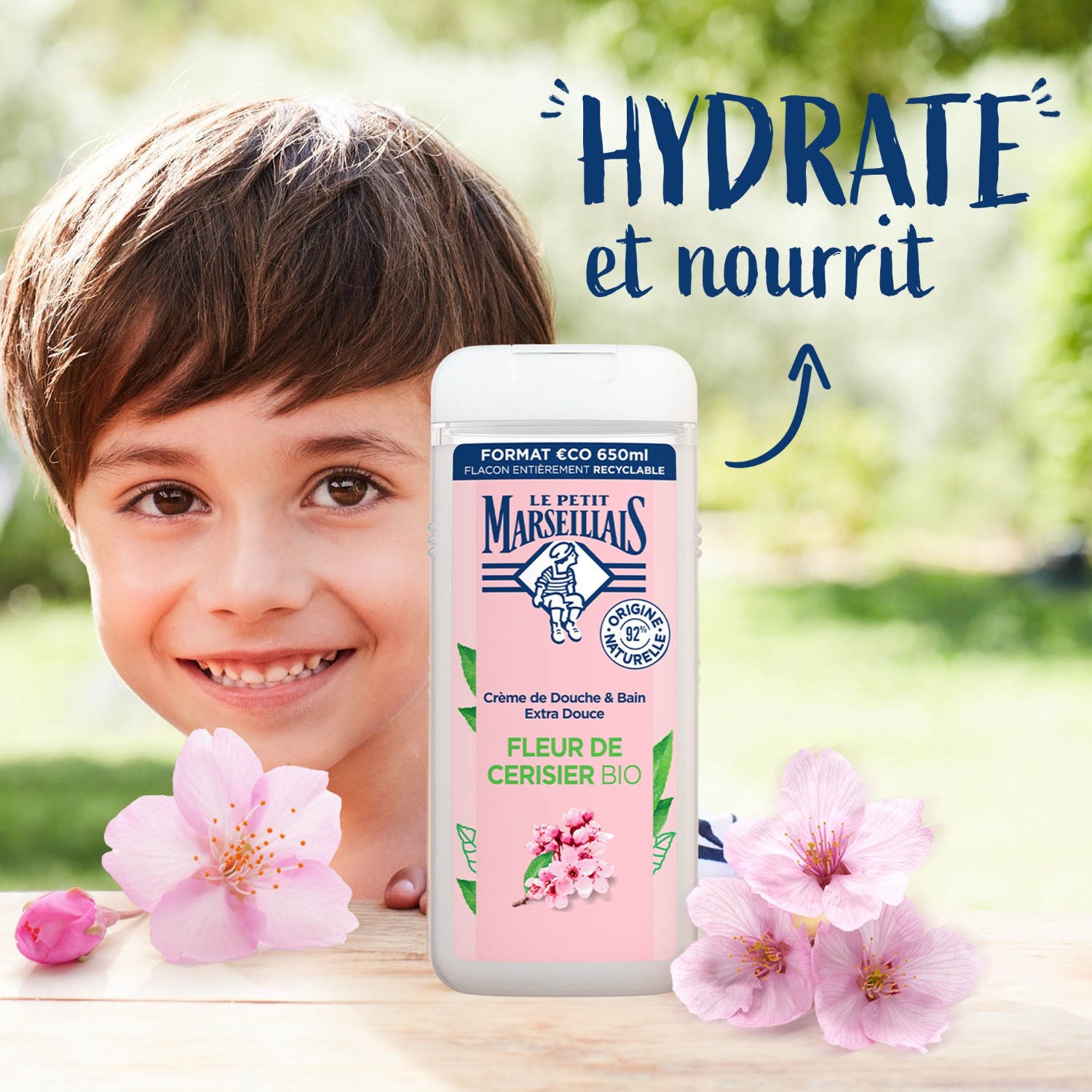 Le Petit Marseillais gel de ducha extra suave con flor de cerezo ecológico